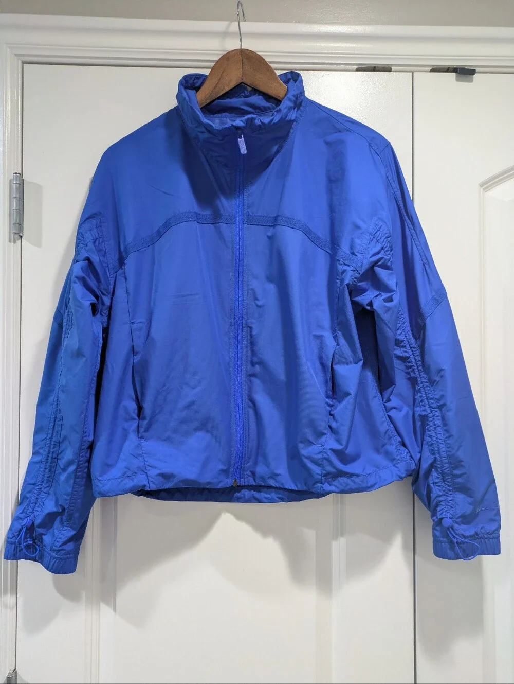 Lululemon Lightweight Cropped Track Jacket Blazer Blue Tone Sz 10 - Picture 4 of 16